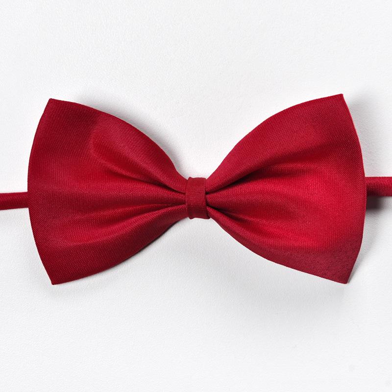 British Korean Style Red Black Men's Bow Single Layer Bow Tie