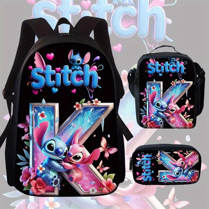 Stitch Rucksack für Kinder aus Oxford-Stoff mit Rückenschutz für den Schulgebrauch