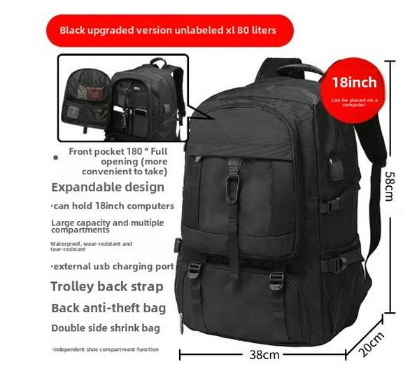 Men's Waterproof Large-Capacity Travel & Sports Backpack for Outdoor & School