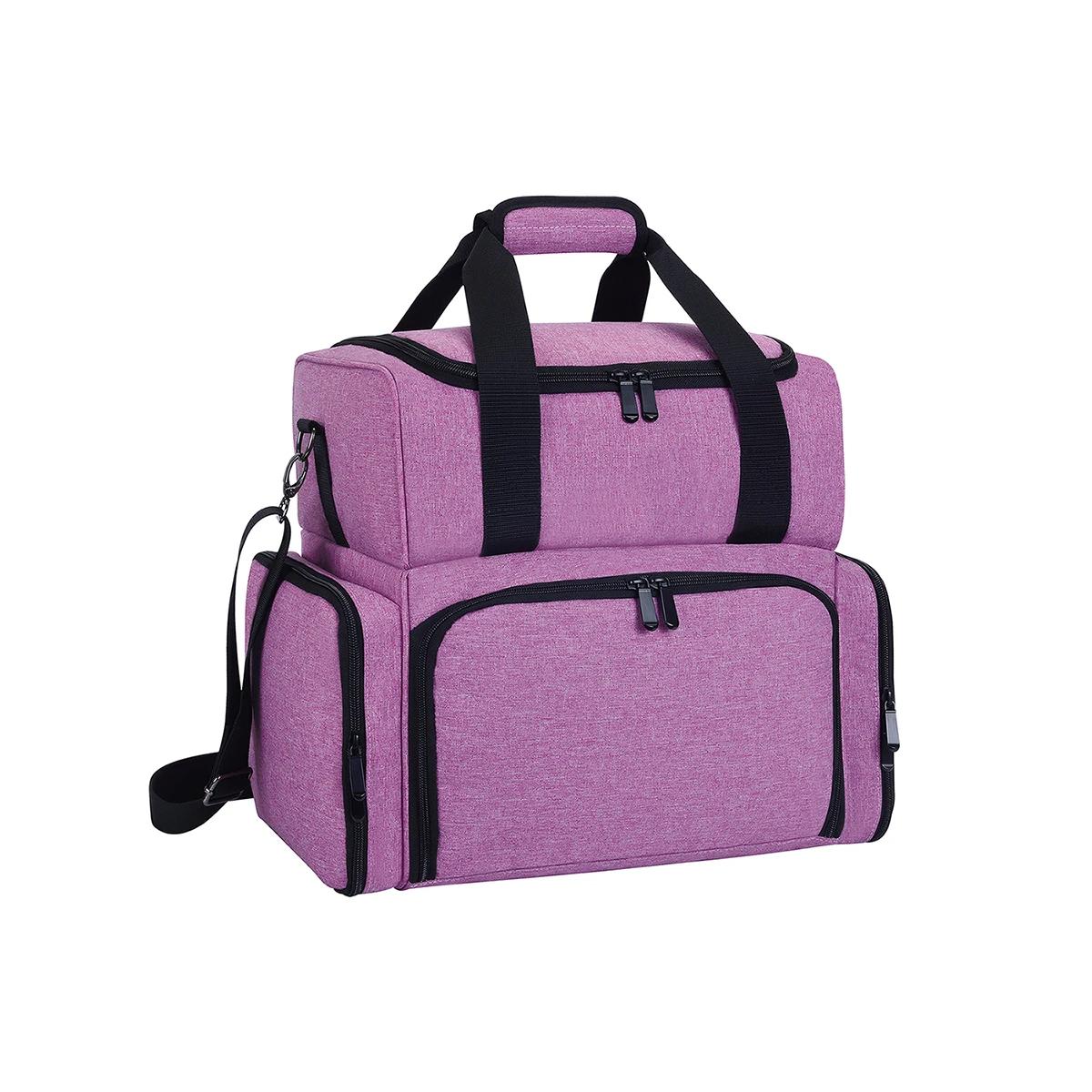 

80-Bottle Large Capacity Nail Polish Organizer Case - Portable Travel Storage with 2 Removable Bags, and Essential for Womens фіолетовий