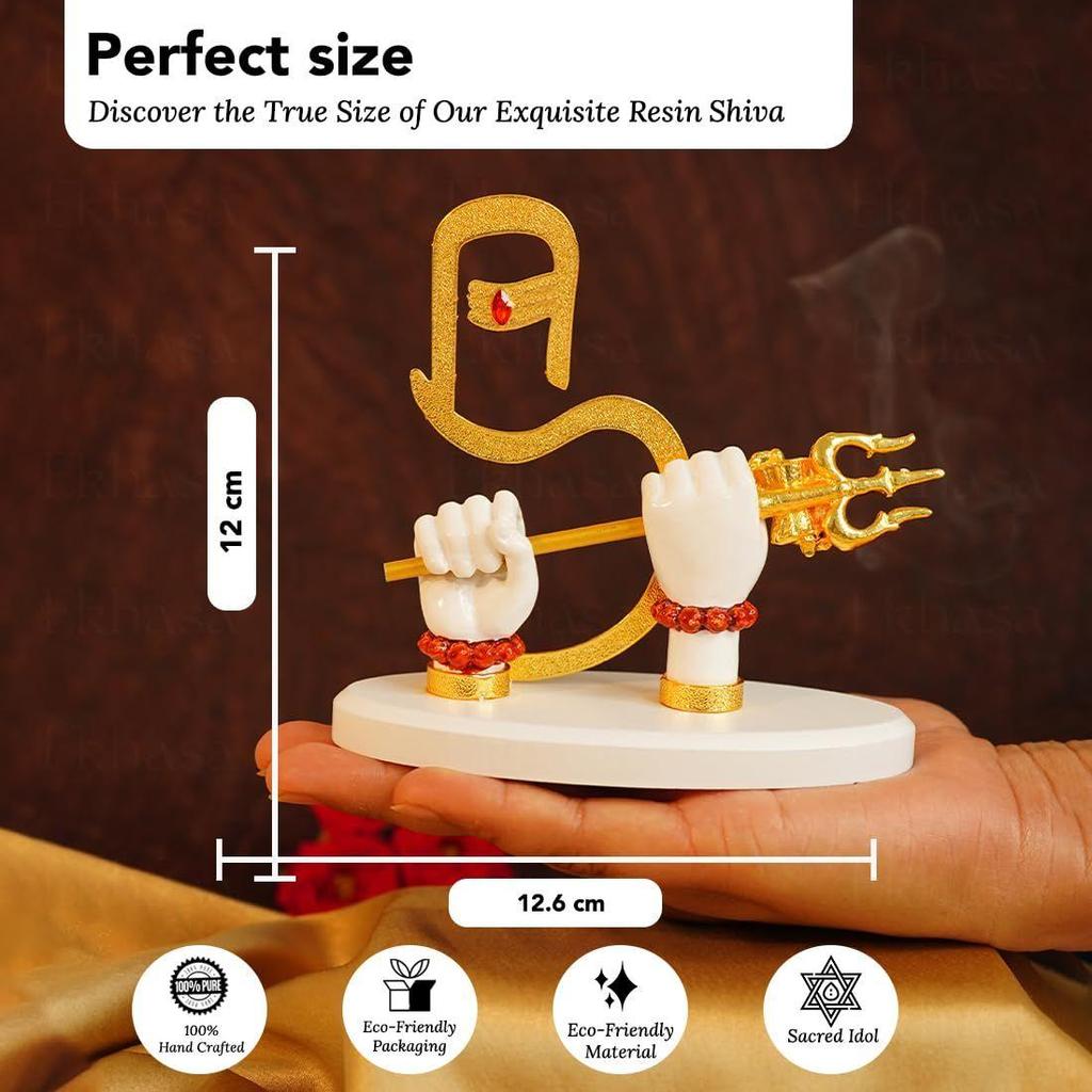 Руки Господа Шивы из смолы с идолом Тришула | Статуя руки Шиваджи с Тришулом | Божественный идол руки Шивы с Тришулом, Рудракшей