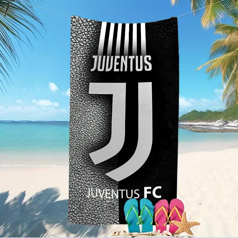 Beach Towel with Juventus FC Logo Pattern - Soft,absorbent,machine Washable Lightweight&Modern,swimming,Travel Essentials