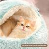 Cat Nest Bed Fuzzy Covered Cat Cave Bed Warm Fluffy Pet Bed with Anti-Slip Bottom Puppy Calming Bed for Small Dogs Cats