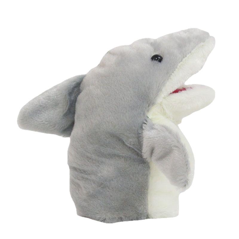 Cartoon Shark Hand Puppet Plush Toy - Cute Sea Animal Comfort Doll for Kids' Fun Performances