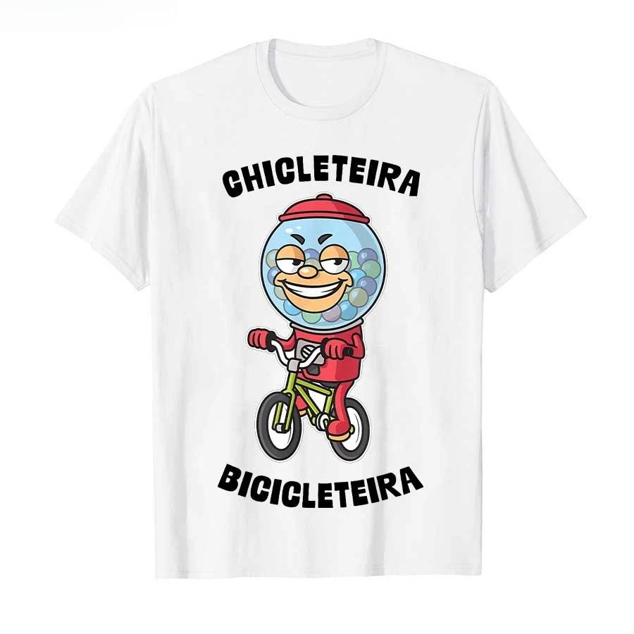 2526 Italienisches Gehirnfäule Kaugummiautomat Fahrradfahrer Meme T-Shirt für Männer Frauen 100% Baumwolle T-Shirts Kurzarm Oberteile