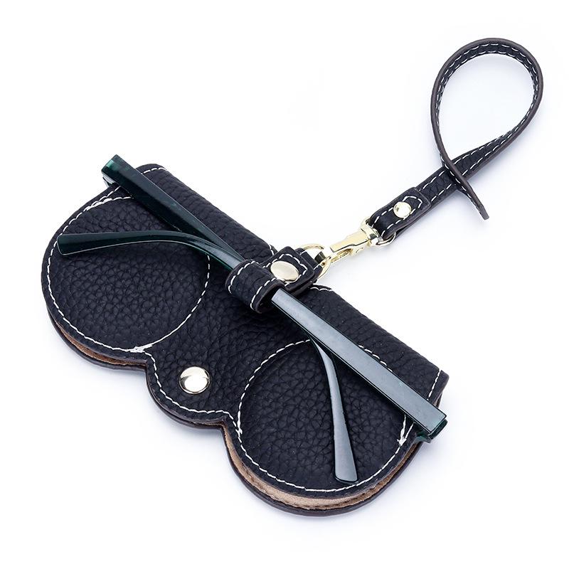Women's Genuine Leather Sunglasses Case - Cute, Portable, New Ins Style Storage Bag