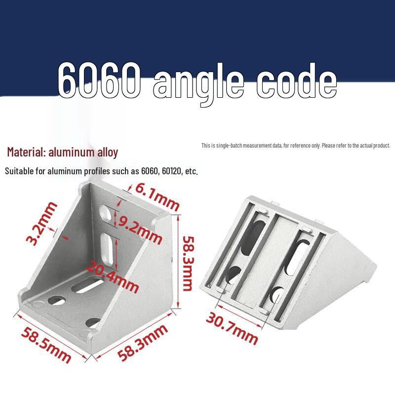 Industrial Aluminum Profile 6060 Angle Bracket (10-Pack)