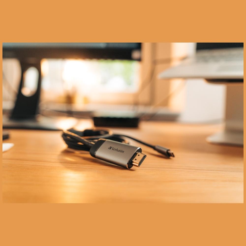 Verbatim Adapter Usb-C - Hdmi 4K 1.5M    Aluminiowy/Aluminum 49144