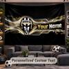 Wall Hanging Tapestry Custom NameJuventus FC Pattern Personalized Printed Fabric Wall Decor