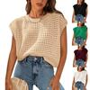 Damen Frühlings Oberteile 2026 Sommer Hemden Häkeln Kurzarm Pullover Niedrig Rundhals Strand Überwurf