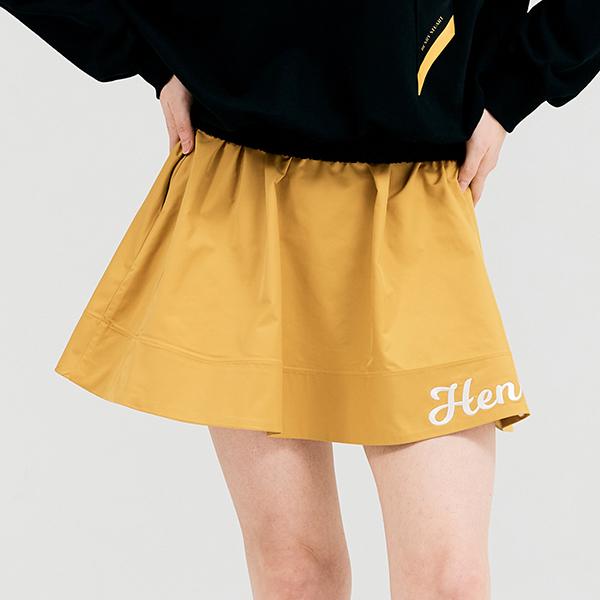 HENRY STUART Women'S Memory Pleated Skirt Yellow