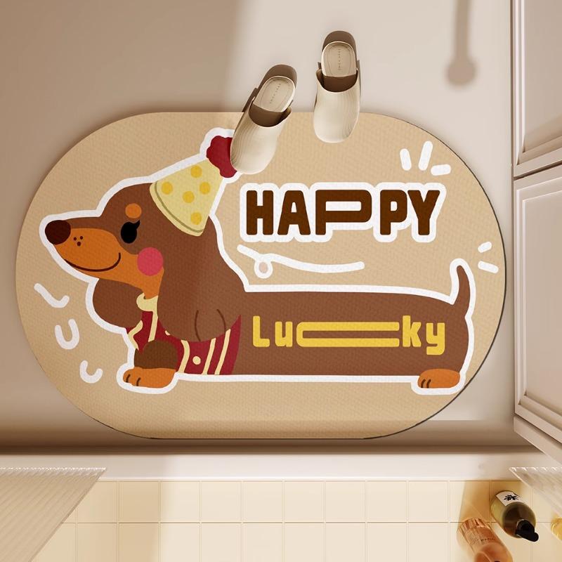 Bathroom floor mat, bathroom doorway, diatomaceous earth absorbent anti slip door mat, floor mat, toilet quick drying