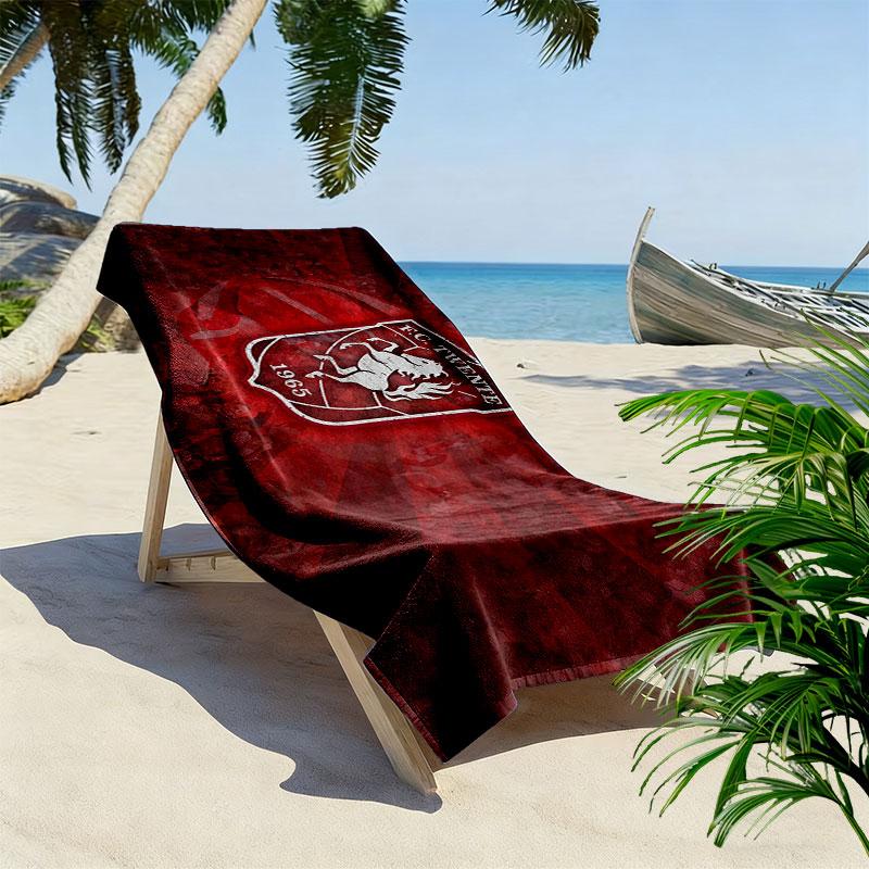 FC Twente Print Beach Towel, Large Soft Quick Dry Towel for Beach Camping Swimming