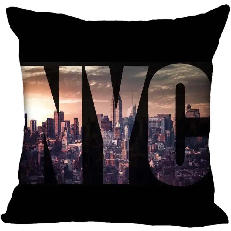 Individuelle New York City Quadratische Kissenhülle Individuelle Reißverschluss-Kissenbezughülle 45X45cm(Eine Seite)