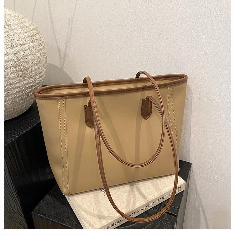 Simple and versatile bag women's large-capacity autumn and winter casual shoulder bag popular commuter tote bag