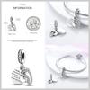 100 % 925 Sterling Silber Charms für Schmuckherstellung, passend für Armband, Armreif, Reisekamera, Liebesumschlag-Anhänger, 2023 neu