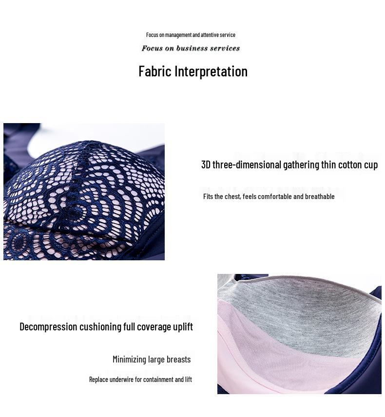 Δαντελένιο Ασύρματο Push-Up Σουτιέν Μεγάλου Μεγέθους - Σέξι Στυλ Γιλέκου για Γυναίκες