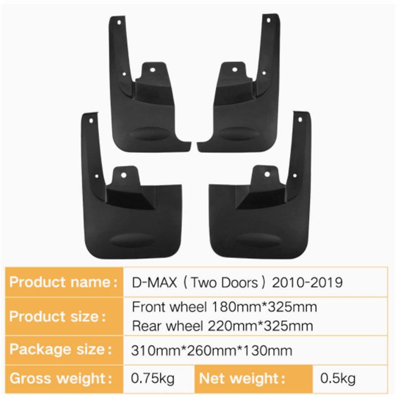 Kompatible Schmutzfänger für Jiangxi Isuzu D-MAX (2010–2019)