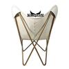 Design Your Home & Living Room With Stylish Genuine White Leather Butterfly Chair - Fully Relaxing And Comfortable Arm Rest Chair