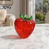 Soft Stress Ball Clear Strawberry Toy, Giant Red Pink Squeeze TPR Toy for Relieve Stress, Fake Fruit Sensory Fidget Relief Gadget