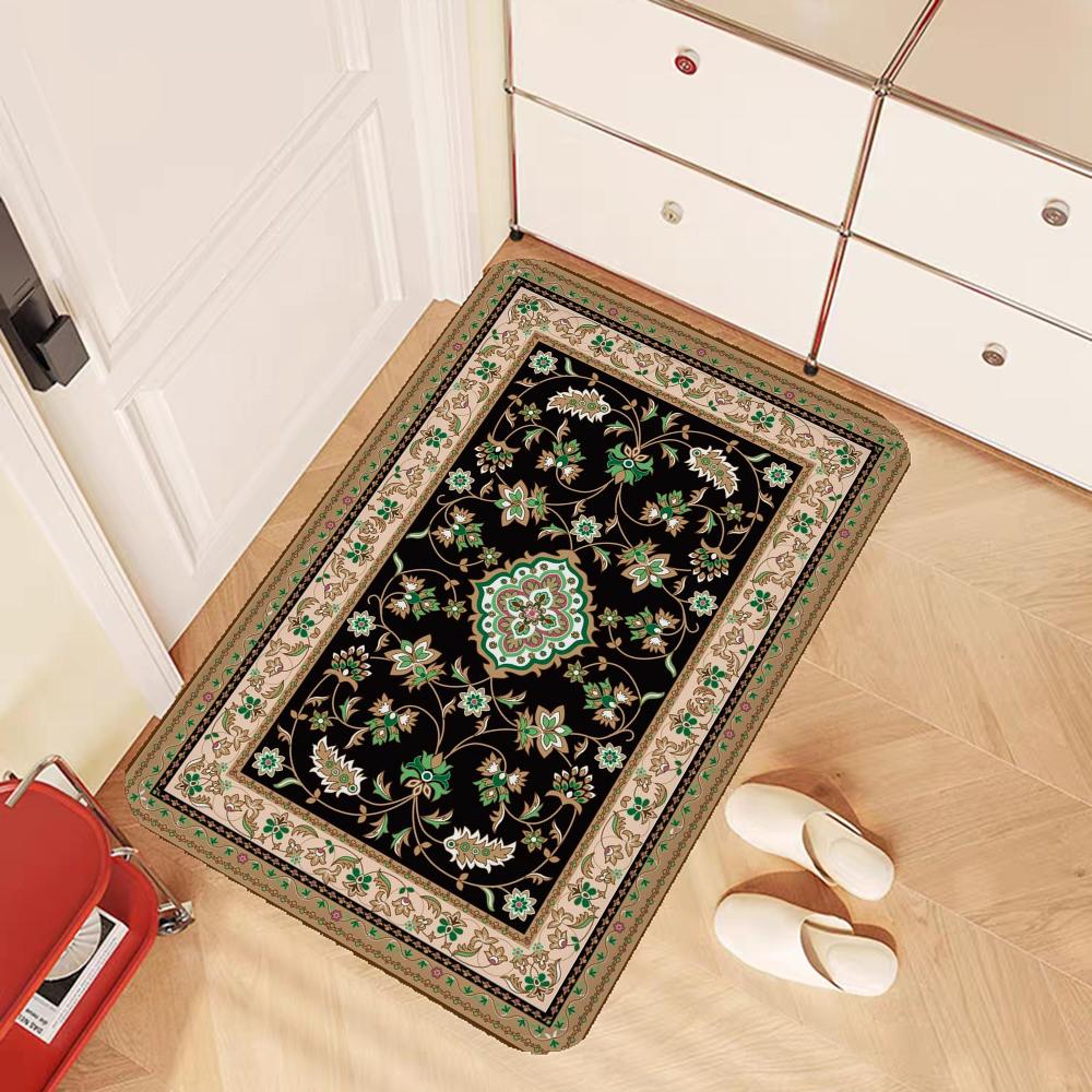 Vintage Persian  Floor Mat Bathroom Mat Kids Room Bedroom Decoration Balcony Anti-Slip Doormat Living Room Bedside Area Rugs