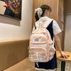 College style backpack women's new Japanese ins cute bar pain bag large capacity backpack junior high school schoolbag tide