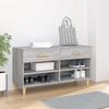 VidaXL Shoe Cabinet Sonoma Grey 102x35x55 Cm Engineered Wood 817568