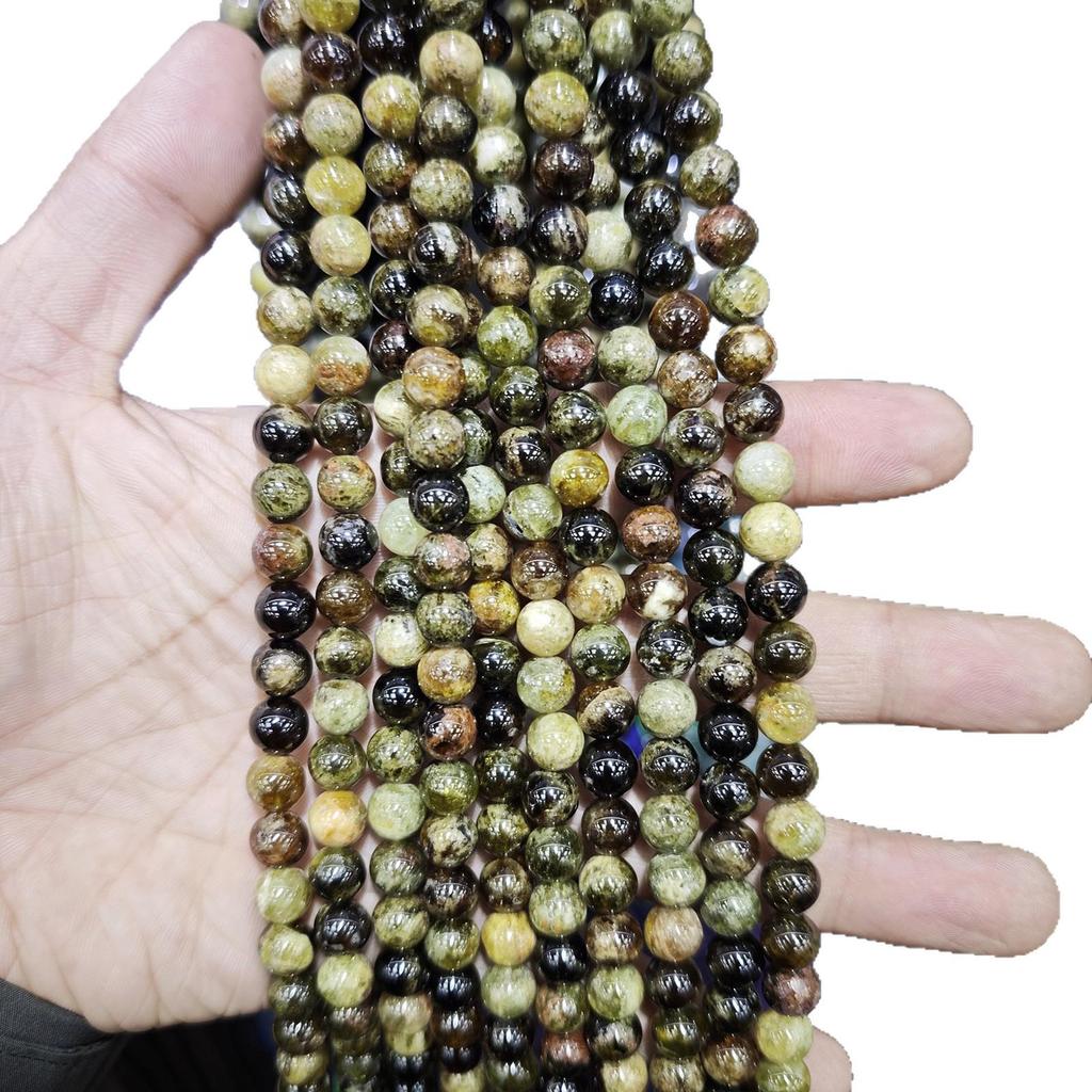 Natural Tsavorite Green Garnet Beads (6-12mm) for DIY Bracelets and Jewelry