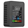 Formaldehyde Detector TVOC Sensor CO2 PM2.5 Temperature Humidity Air Quality Tester 5 In 1 Black