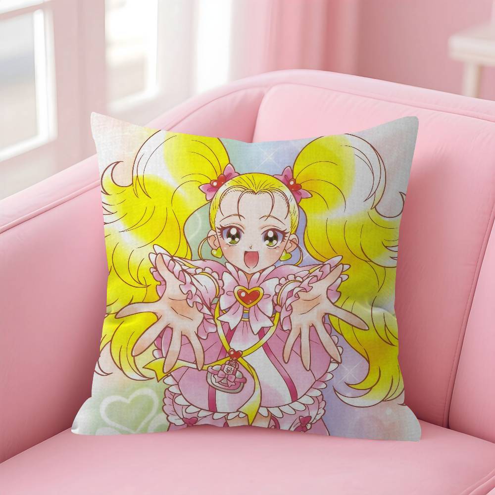 Anime Futari Wa Pretty Cure Cushion Cover Inches Farmhouse Decor Home Throw Pillow Covers For Couch Decorations