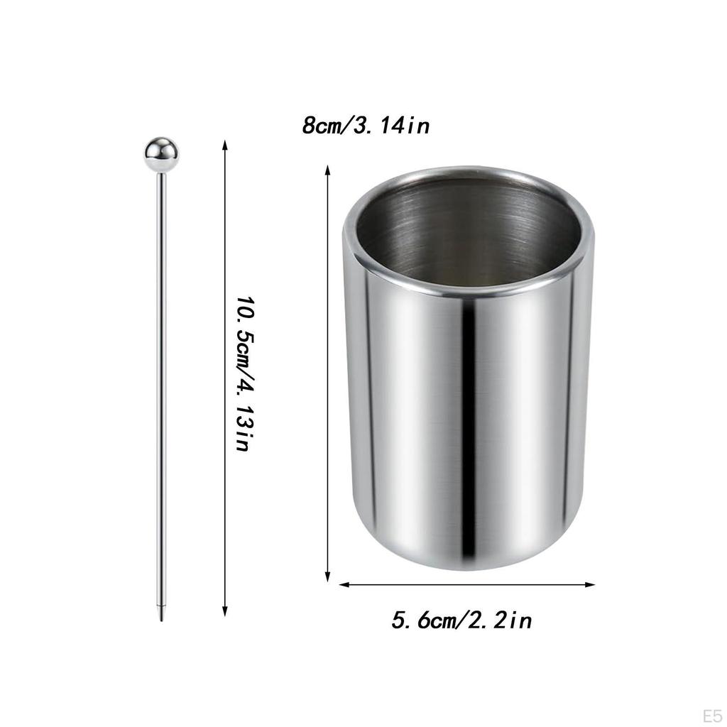 Cocktail Toothpicks with Holder Stainless Steel for Wedding Kitchen Sandwich