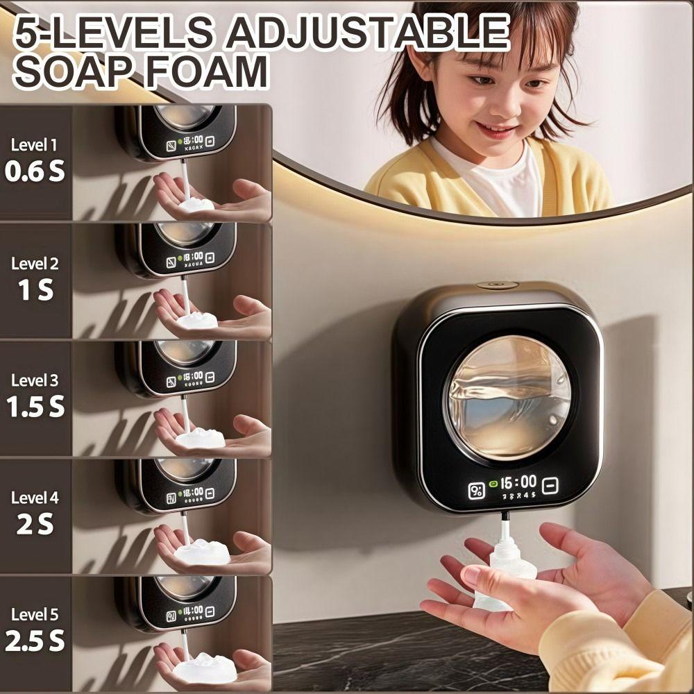 Senzorový Automatický Dávkovač Mýdla Velkokapacitní Nástěnný LED Dávkovač Čisticího Prostředku Bezkontaktní Dobíjecí