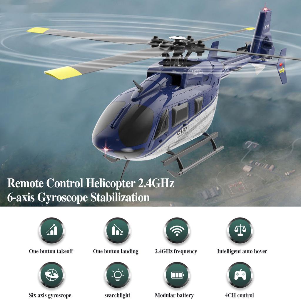 Remote Control Helicopter 2.4GHz Remote Control Drone 6-  Gyroscope Stabilization Aileronless One-key Take-off Landing  Altitude Hold Toy Gift for 