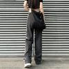 Bear Printed Cargo Jeans Y2K Streetwear s vysokým pásom 90S Baggy Jeans Ženy Nohavice Rovné džínsy