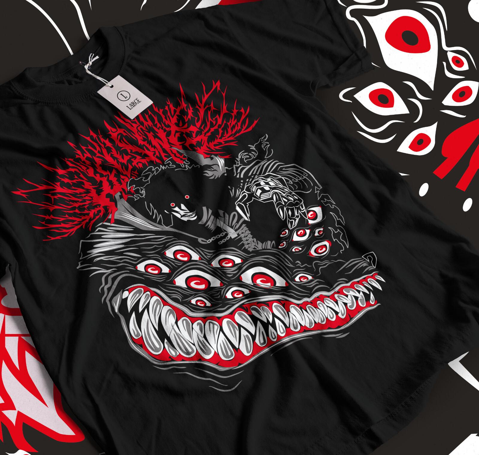Ultimate Vampire T-Shirt Mens Womens Tees Top Anime Lovers Hellsing Alucard Face Hell Sing Gift 062 2XL