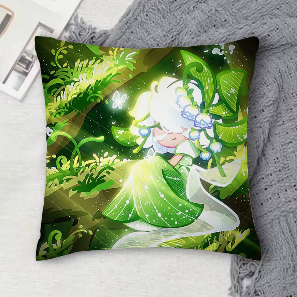 white lily cookie Doublesided Printed Square Decorative Cushion Cover for Sofa Living Room Home Decor