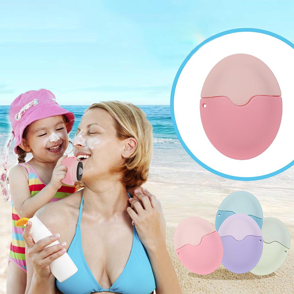 1PCS Roll on Sponge Applicator Silicone Sun Lotion Applicator Refillable Suncream Roller Applicator Portable for Outdoor Travel