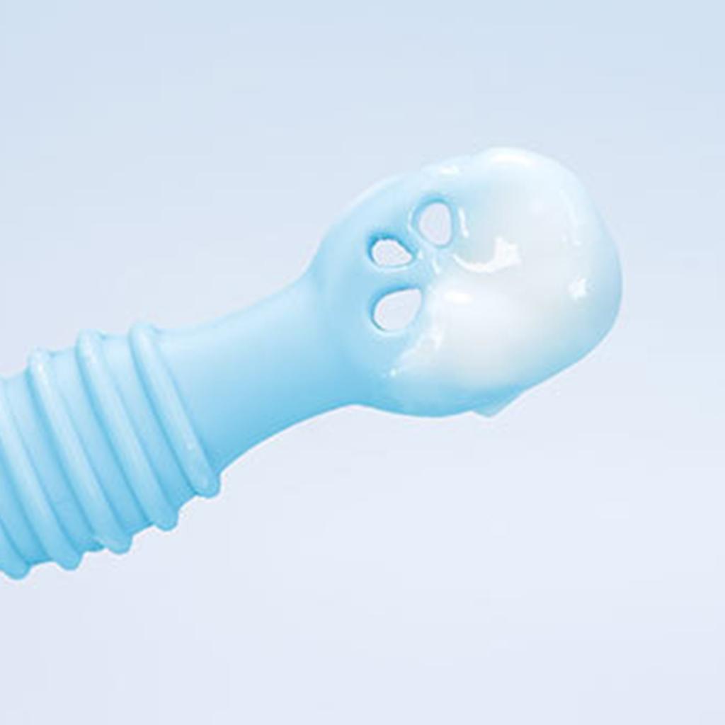 6 ks Dětská lžička Silikonová Měkká Bez BPA Hladký Vzhled Krmící lžička Nebesky modrá Světle růžová Hnědá