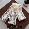 Lace Hair Scarf 1 5m Length 6cm Width Floral Pattern Lightweight Breathable Fabric Hair Accessory for Styling and Decoration