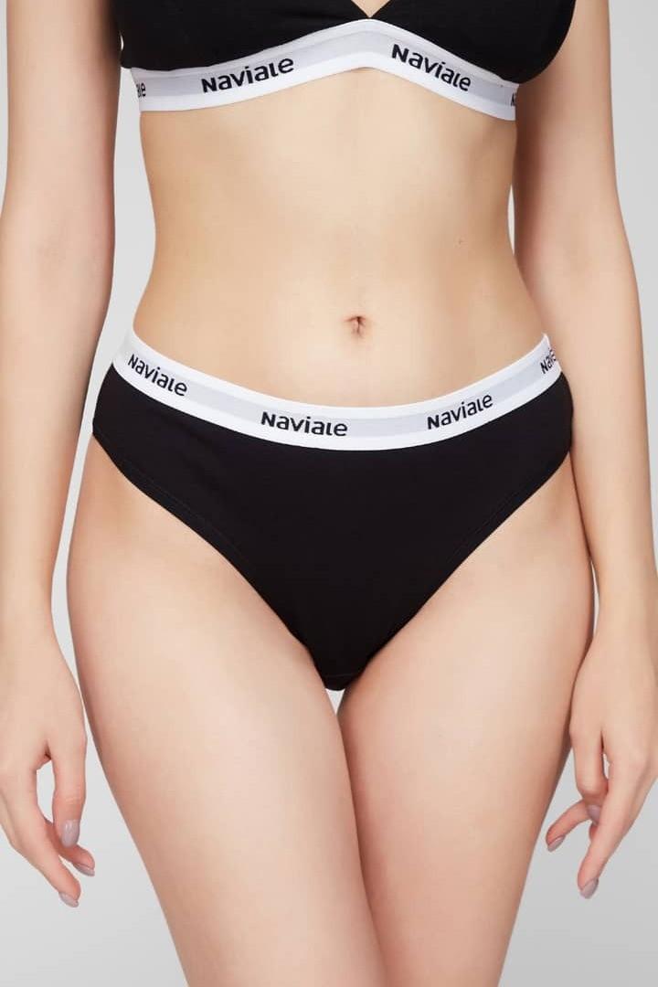 

Трусики сліп Naviale (91183) 3(M) прозорий колір чорний