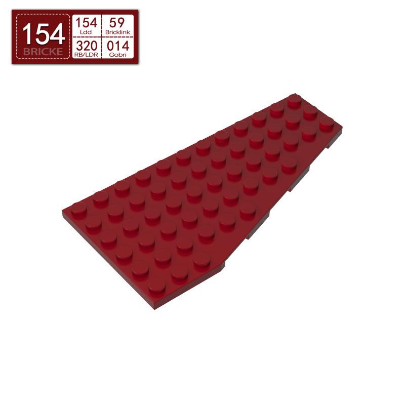 BRICKE 30356 6x12 Right Wedge Plate, LEGO-Compatible Building Block