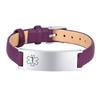 Braccialetto ID di Allerta Medica di Emergenza per Donne, Braccialetti in Vera Pelle con Incisione Gratuita, Gioielli Sportivi Personalizzabili per Diabetici