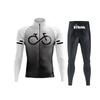 Unisex Cycling Jersey Set Long Sleeve Quick Dry Mountain Road Bike Apparel Sportswear