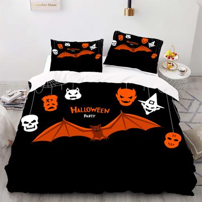 Μοτίβο Απόκριες - Ψηφιακά Εκτυπωμένο Σετ Πάπλωμα - Πολυεστέρας - Διακόσμηση Υπνοδωματίου - 1 Κάλυμμα Κρεβατιού + 2 Μαξιλαροθήκες (χωρίς πυρήνα μαξιλαριού)