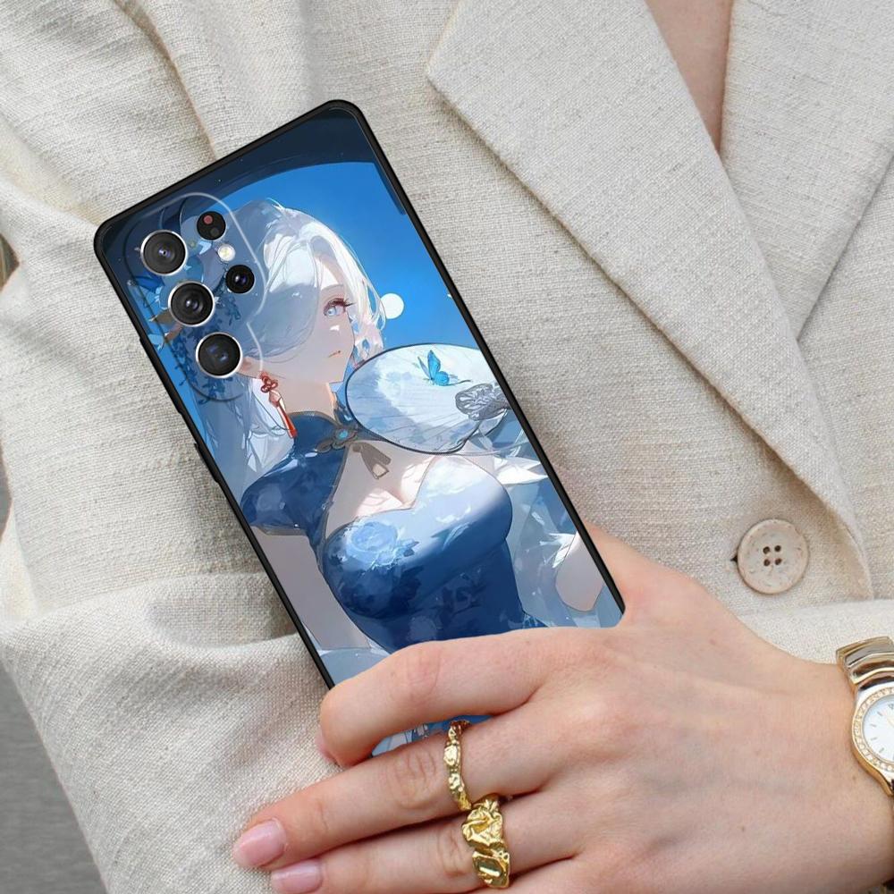 Genshin Impact Shenhe Cell Phone Case for Samsung Galaxy S26 Ultra S25 S24 S23 S22 S21 S20 Note10 Cover