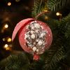 Luxury Glitter Pomegranate Shapes Handmade Christmas Tree Pendant, Imitation Pearls Shaped Unique Three Dimensional Pendants Baubles, Decorative