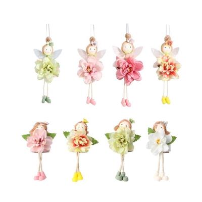 Girl Figurine Portable Ornament Handmade Hanging Decors Girl Shape Hanging Pendant Suitable or Room Decors and Gifts