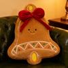 Christmas Throw Pillow Gingerbread Plush Cushion Holiday Theme Decor Soft Sofa Cushion for Bedroom Dorm Living Room Kid Room