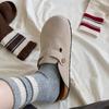 New Year'S Wool Socks Striped Contrasting Basic Korean Thickened Mid-Cut Women'S Socks Pit Strips To Keep Warm
