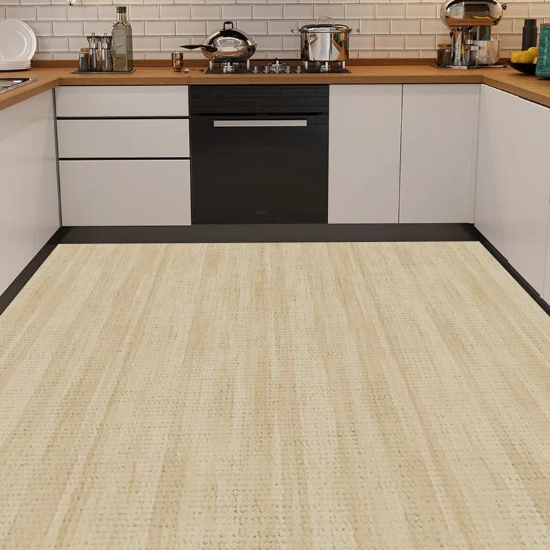 Kitchen Carpet Modern Simple Wood Grain Waterproof Oil-proof Anti-fouling Floor Mat PVC Easy To Care for Balcony Rug Alfombra